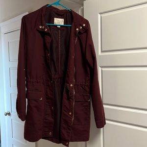 Maroon utility jacket
